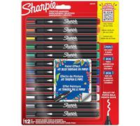 Sharpie Creative Marker Pennarelli Acrilici per Hobby Creativi | Pennarelli a base d'acqua con punta tonda | deali per Fai da TeDecorazioni e Scuola | Colori assortiti | 12 pezzi