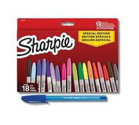 Sharpie Edizione limitata, punta fine, 18 pennarelli, set per il ritorno a scuola + penna Paper Mate in regalo