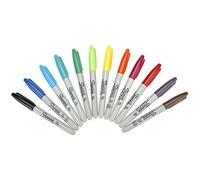 SHARPIE Fine Point - Pennarello permanente arancione, punta fine, multicolore, sottile, metallo, carta, plastica, AP
