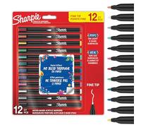 Sharpie Pennarelli creativi a vernice acrilica, pennarelli a base d'acqua, inchiostro che non sbava, scrive sulla maggior parte delle superfici, punta fine, forniture artistiche e artigianali, colori