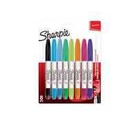 Sharpie pennarelli indelebili a doppia punta | punta fine e ultrafine | colori assortiti | 8 pezzi