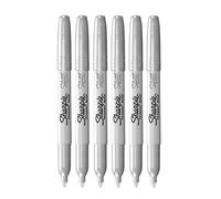 Sharpie Pennarelli indelebili metallizzati, punta fine, argento, confezione da 6