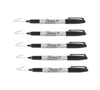 Sharpie Pennarelli indelebili neri a punta fine, inchiostro impermeabile e resistente allo sbiadimento per ufficio, edilizia, fai da te e altro | Confezione sfusa | 5 pezzi