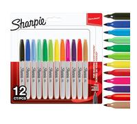 Sharpie 2065404, marcatore Fine, mix di colori, 12pz, 0.9mm, permanente, blistr