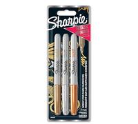 Sharpie 1986006, marcatore Metallic, mix di colori, 3pz, 1.4mm, permanente