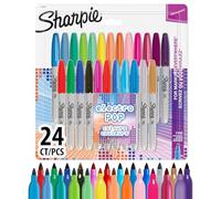 SHARPIE Pennarelli Indelebili, Punta Fine, Confezione da 24, Electro Pop