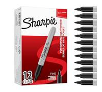 Sharpie Pennarelli Indelebili, Punta Fine, Scatola da 12, Nero