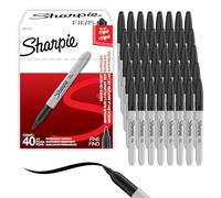 Sharpie Pennarelli indelebili | Punta fine per dettagli in grassetto | Inchiostro nero | 40 pennarelli