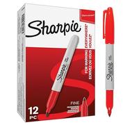 Sharpie Pennarelli Indelebili, Punta Fine, Scatola da 12, Rosso