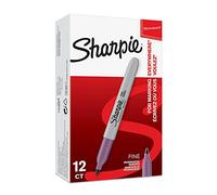 Sharpie Pennarelli Indelebili, Punta Fine, Scatola da 12, Boysenberry