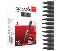 Marcatori permanenti a punta tonda Papermate Sharpie M15 - 788718 Marcatori neri a punta tonda permanenti tratto 1,8 mm con punta da 1,8 mm in confezione da 12 Pz.