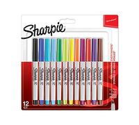 Sharpie pennarelli indelebili, punta ultra fine, Colori Vivaci Assortiti, confezione da 2