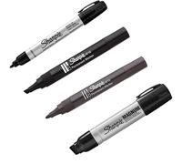 Sharpie Pennarelli indelebili tecnici professionali | Punte a scalpello e proiettile | Per superfici più difficili | 4 pezzi