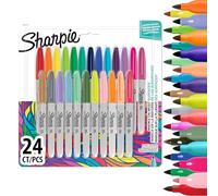 SHARPIE Pennarelli Permanenti | Pennarelli Colorati a Punta Fine | Colori Assortiti | 24 Pennarelli