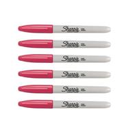 Sharpie Pennarello indelebile a punta fine - magenta - 6 pezzi - asciugatura rapida, impermeabile, resistente allo sbiadimento - Pennarello multi-superficie per ufficio, scuola, fai da te