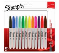 Sharpie 2065404, marcatore Fine, mix di colori, 12pz, 0.9mm, permanente, blistr