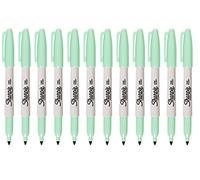 Sharpie - Pennarello permanente a punta fine, colore: verde menta, confezione da 12