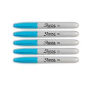 Sharpie Pennarello Pernament | Punta fine | Blu brillante |5 pezzi
