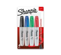 SHARPIE Permanent Markers Chisel Tip Classic Colors 4 Count