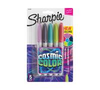 Sharpie Permanent Markers Fine Point Cosmic Color Limited Edition 5 Count