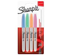 Sharpie Permanent Markers Fine Point for Bold Details Pastel Colours 4 Mark