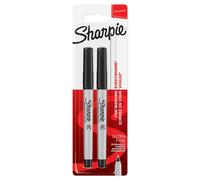 Sharpie Permanent Markers Ultra Fine Point for Precise Marks Black Ink 2 M