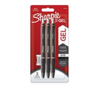 Sharpie S-Gel Gel Pens Medium Point (0.7mm) Black Ink 3 Count Black 1 co