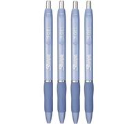 Sharpie S-Gel - Penna gel da 0,5 mm, corpo in plastica, inchiostro nero, confezione da 4, colore: Blu ghiaccio