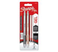 Sharpie 2162643, penna gel S-Gel Metal, nero, 2pz, 0.7mm, 2 ricariche extra