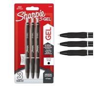 Sharpie S-Gel | Penne gel | Punta media (0,7 mm) | Inchiostro nero | Confezione da 3