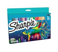 Sharpie Set di pennarelli indelebili | Assortimento di colori in edizione limitata | Punta fine | 18 pennarelli | Set per il ritorno a scuola