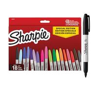 Sharpie Set di pennarelli indelebili Assortimento colori edizione limitata Punta fine 18 pennarelli
