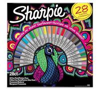 Marcatore permanente Sharpie Fine Permanente Nero 24 Pezzi