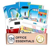 SHARPIE Set di penne e pennarelli Paper Mate Articoli di cancelleria | Penne a sfera, evidenziatori, pennarelli permanenti, matite meccaniche e nastro correttore| Confezione da 124