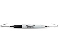 Sharpie S0811100, marcatore twin tip, nero, 12pz, 0.5/0.9mm, permanente