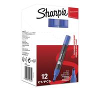 Sharpie W10 Permanent Marker Chisel Tip - Blue (Box of 12) Blue Chisel Tip