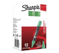 Sharpie W10 Permanent Marker Chisel Tip - Green (Box of 12) Green Chisel Tip