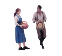 Sharplace 1:64 Coppia di contadini Modelli Gioco di Ruolo Modelli di Piccole Persone realistici per Decorazione scrivania Giardino delle Fate Tavolo