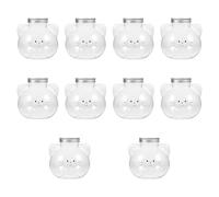 Sharplace 10 Pezzi di Bottiglie di Succo vuote a Forma di Animale, barattoli per Bevande a Forma di Gatto, Carini per Il tè, Coperchio con Fori