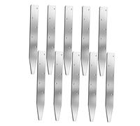 Sharplace 10 pezzi di picchetti in acciaio piatti per casseforme in calcestruzzo, picchetti in calcestruzzo, professionali, facili da installare con fori e, 15.7inch