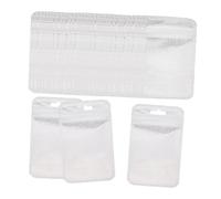 Sharplace 100 pezzi piccoli sacchetti in polietilene con chiusura a zip richiudibili trasparenti, sacchetti per la conservazione di perline per pittura a, Argento