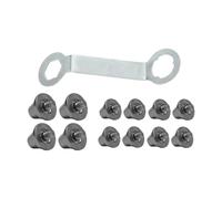 Sharplace 12 Comodi Tacchetti per Scarpe Da Calcio con Chiave per Rugby, Accessori per Scarpe Da, per Competizioni Indoor, 13 Mm E 15 Mm