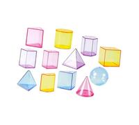 Sharplace 12 Pc Forme Geometriche Blocca Solidi Geometrici 3D per La Scuola in Età Prescolare