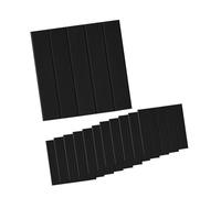 Sharplace 12 Pezzi Adesivi per Piastrelle Pannelli Acustici Pratici Moderni Assi di Auspiditura Soluta, Nero
