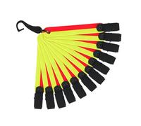 Sharplace 12x supporti per cartelli stradali riflettenti, clip e puntine per la marcatura dei sentieri, Rosso Giallo