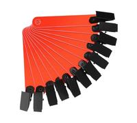 Sharplace 12x supporti per cartelli stradali riflettenti, clip e puntine per la marcatura dei sentieri, Rosso