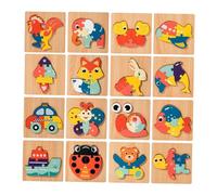Sharplace 16x in Legno, rompicapo con Forme di Cartoni Animati, in Legno, Asilo Nido, risoluzione dei Problemi