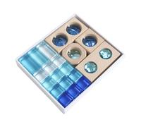 Sharplace 19 Cubi da Costruzione Arcobaleno Dall'aspetto Trasparente, Giocattoli Educativi, Blocchi Gem in Acrilico Arcobaleno per Insegnare Le Vacanze Scolasti, Blu