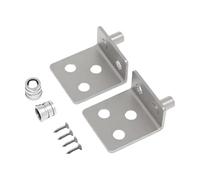 Sharplace 2 Pezzi Staffe a L Staffe Angolari Robuste con Viti Supporto per Mensole Staffe Angolari per Lavorazione Del Legno per Mobili Da Cucina Libreria, Argento