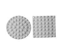 Sharplace 2 Pezzi Tovaglietta Silicone Antiscivolo Resistente Al Calore Impermeabile Decorativa Facile Da Pulire Protezione Tavolo Adatta per Cucina Casa Ristor, Grigio